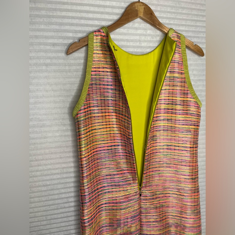 Alex Marie Sleeveless Multicolored Corded Jacquard shift dress Size 8 - Picture 13 of 15